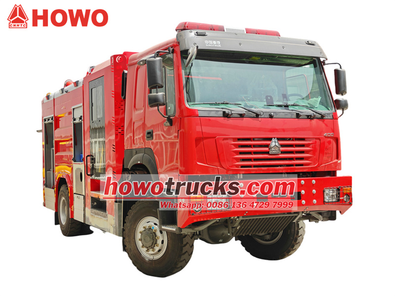 HOWO 4x4 offroad fire fighting truck