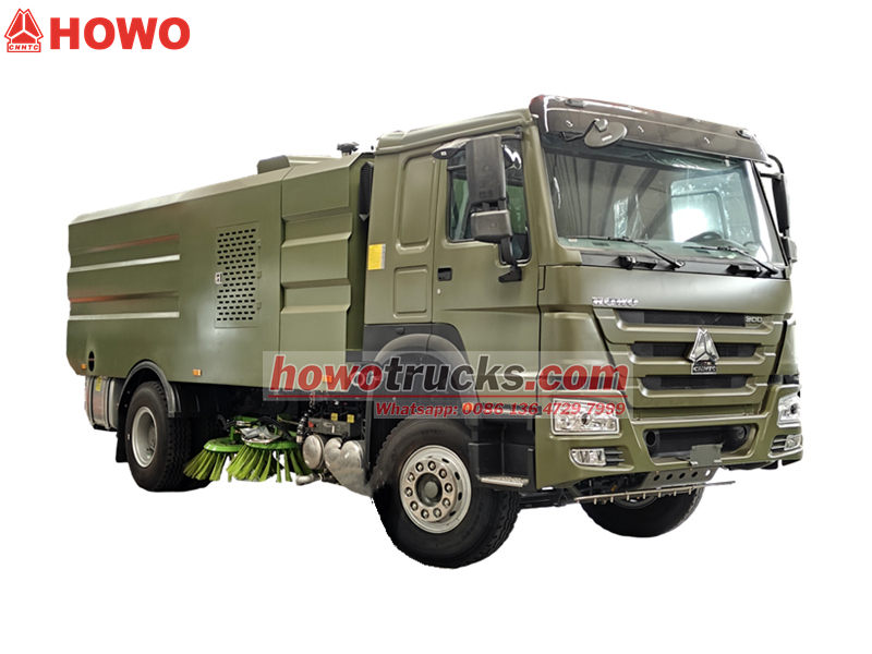 HOWO heavy road sweeper truck
