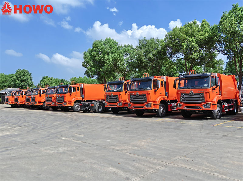 HOWO rear loader truck for export to Middle East country