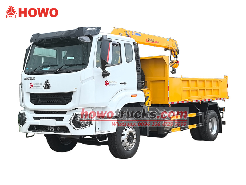 Tanzania howo knuckle boom crane truck