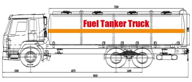 HOWO oil tank truck drawing