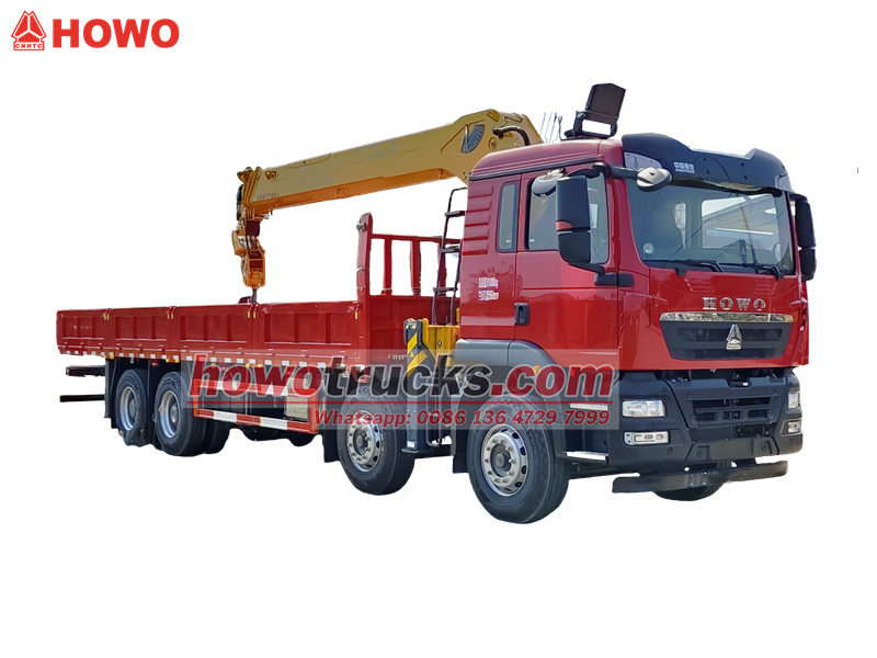  HOWO 8x4 truck mounted 20 tons crane 