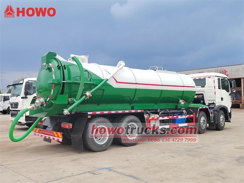 HOWO 8x4 16CBM vacuum pumper truck