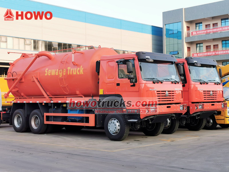 HOWO vacuum tank trucks for export