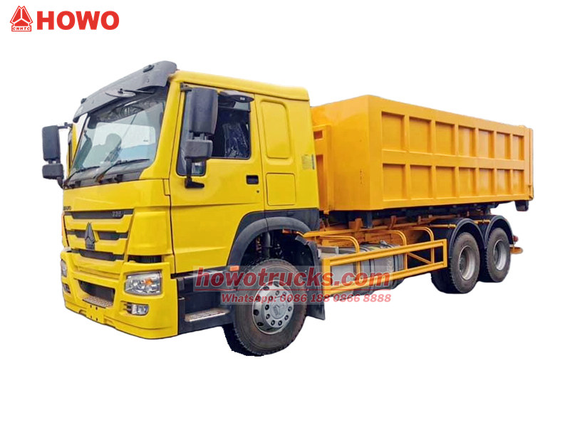 Howo 340HP roll off container garbage truck