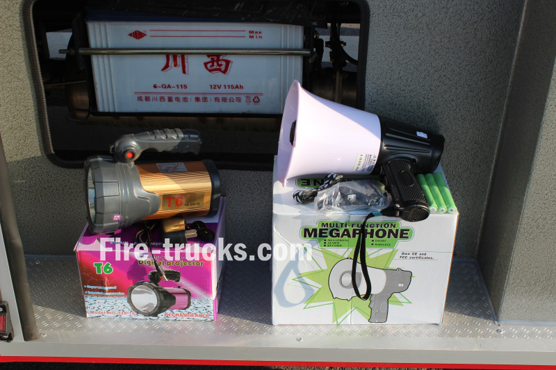 HOWO WATER FOAM FIRE TRUCK EQUIPMENT LIST