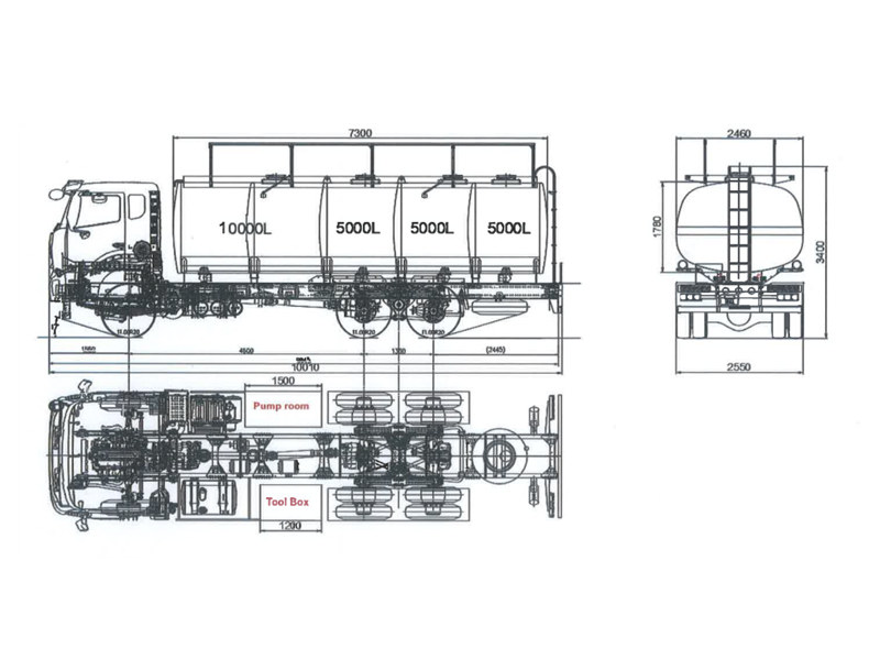 HOWO TX 20000L fuel tank truck