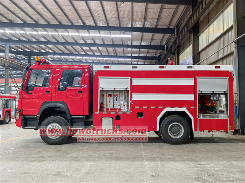 HOWO 4x2 5000 liters foam fire rescue truck HOWO 4x2 5000 liters foam fire rescue truck