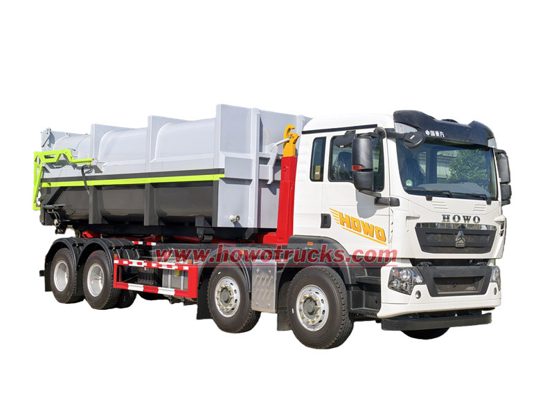 HOWO garbage hook lift truck 