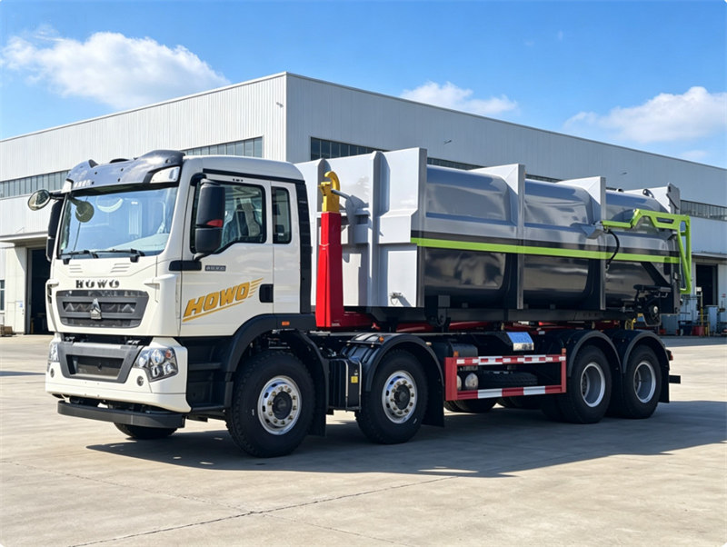 HOWO heavy 25tons garbage hooklift truck